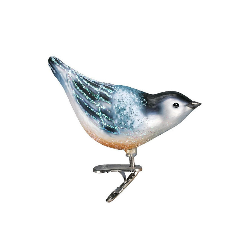 Old World Christmas Nuthatch Glass Blown Ornament Image