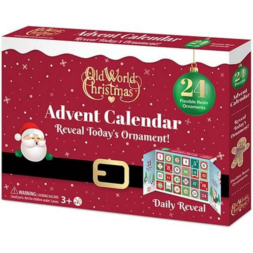 Old World Christmas Ornament Advent Calendar With 24 Flexible Resin Ornaments Image