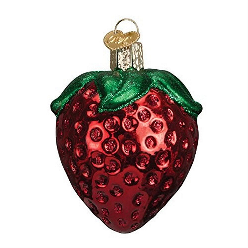 Old World Christmas Ornaments: Summer Strawberry Glass Blown Ornament Image