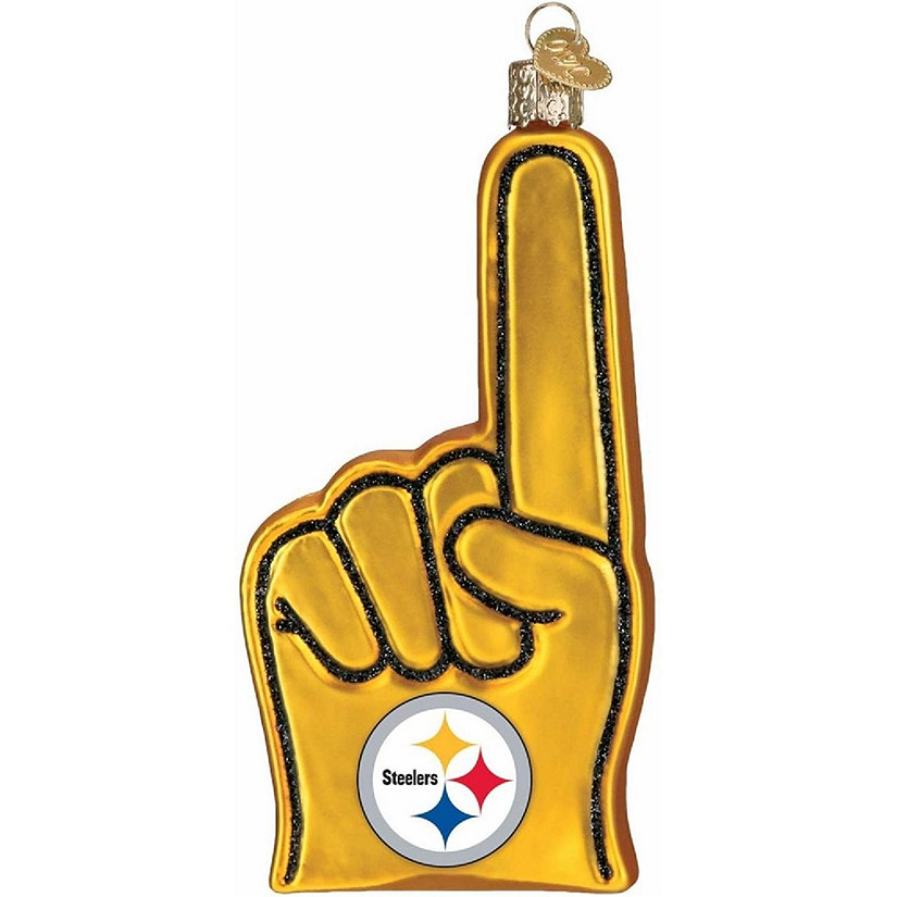 Old World Christmas Pittsburgh Steelers Foam Fingr Ornament For Christmas Tree Image
