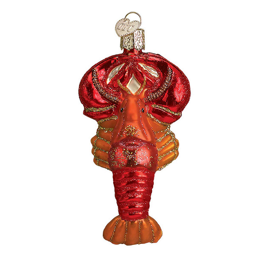 Old World Christmas Red Lobster Sea Life Glass Tree Ornament 12128 FREE BOX New Image