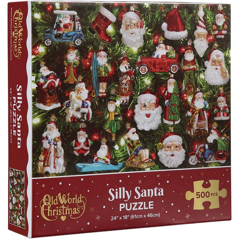 Old World Christmas Silly Santa Puzzle, 18x24, Multicolored, 500 Pieces Image