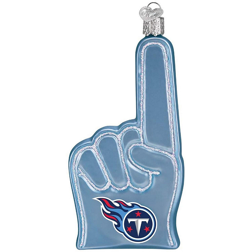 Old World Christmas Tennessee Titans Foam Finger Ornament For Christmas Tree Image