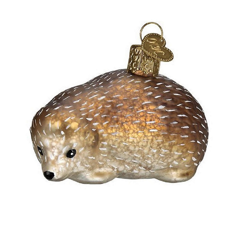 Old World Christmas Vintage Hedgehog Glass Ornament FREE BOX 51001 New Image