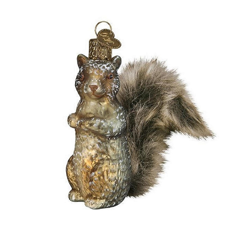 Old World Christmas Vintage Squirrel Glass Ornament FREE BOX 51012 New Image