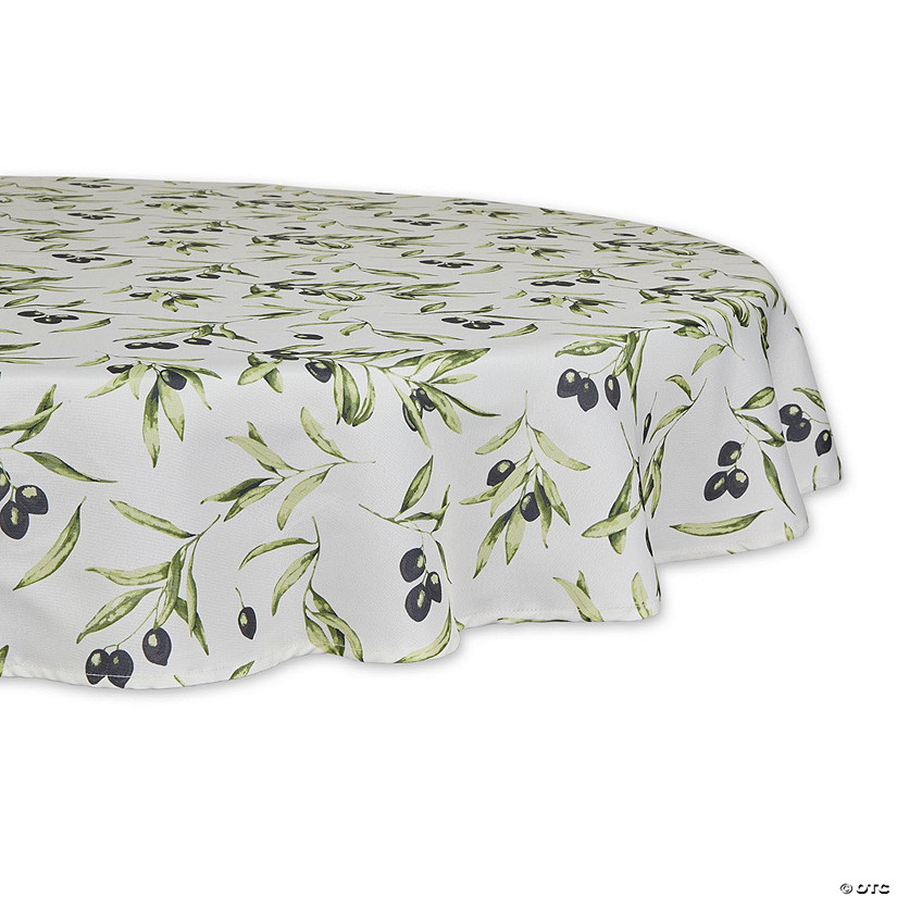 Olives Print Outdoor Tablecloth, 60 Round Image