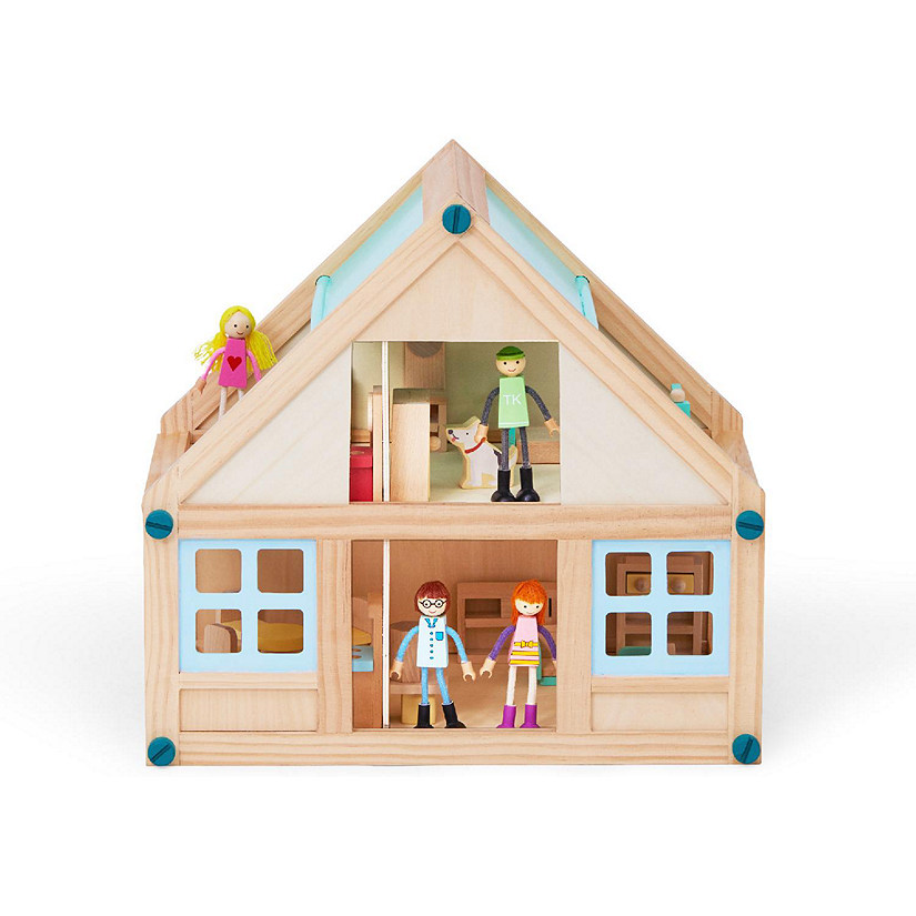 Olivia's Little World - Moose Lodge Cabin 3.5 Doll House - Sea Green