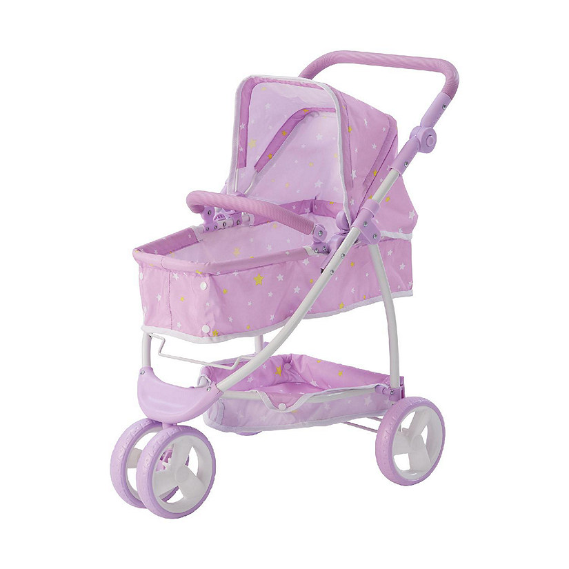 Olivia's Little World - Twinkle Stars Princess 2-in-1 Baby Doll Stroller - Purple Image
