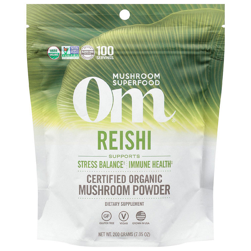 Om - Reishi Organic Powder 200grm - 1 Each -7.05 OZ Image