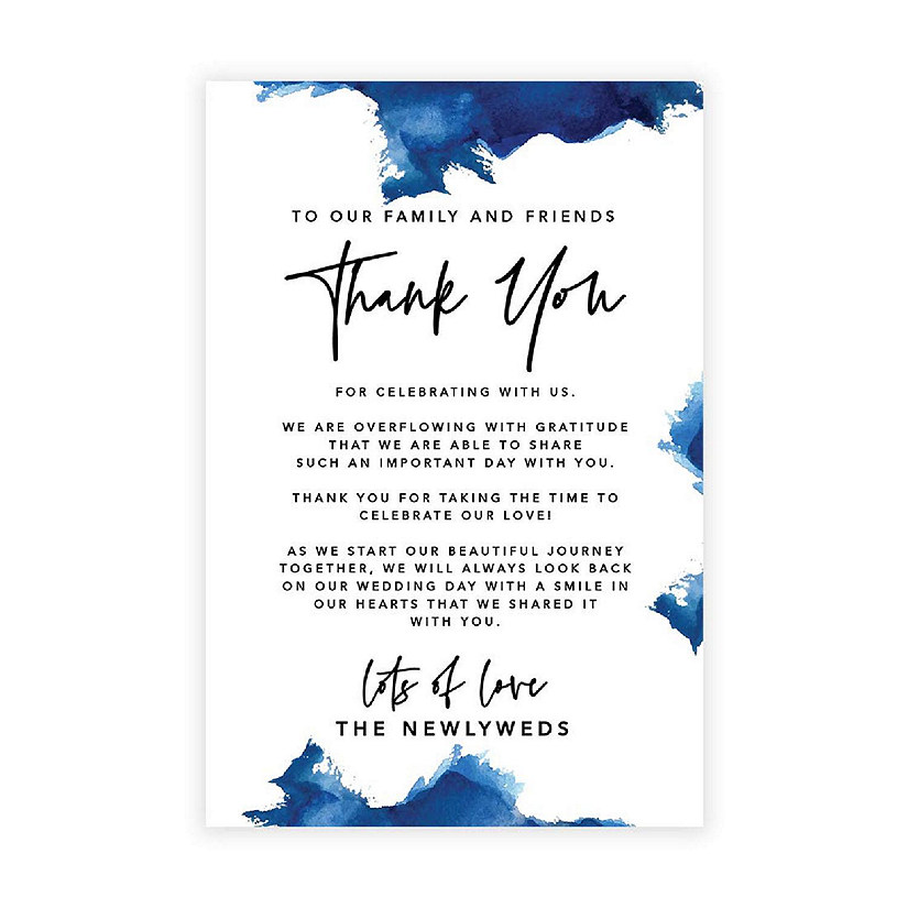 Ombre Blue TY Card 4x6IN 56PC Image