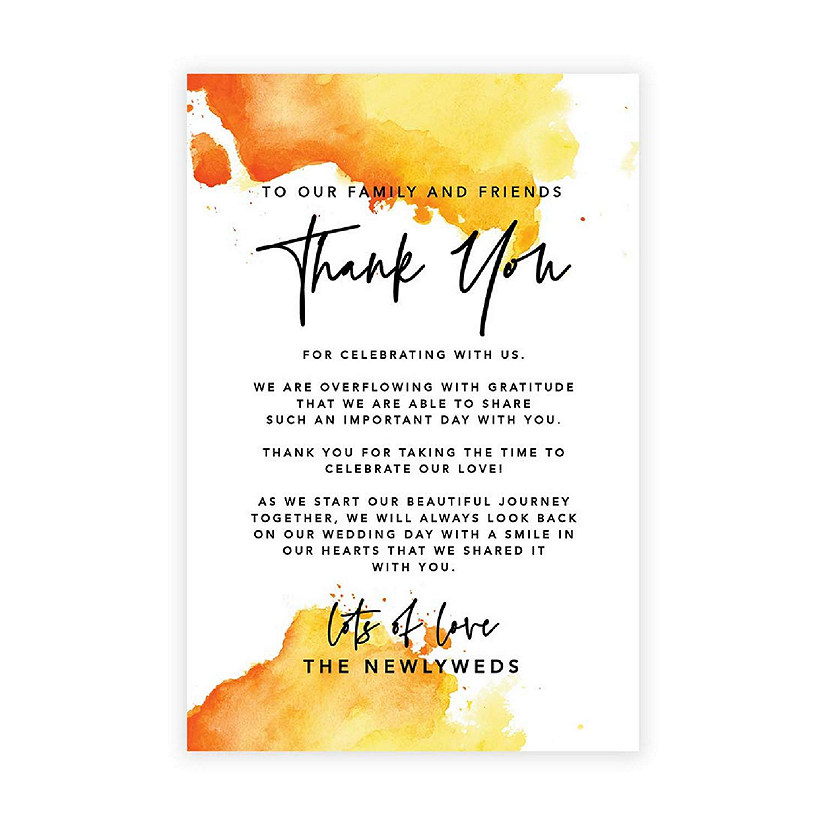 Ombre Orange TY Card 4x6IN 56PC Image