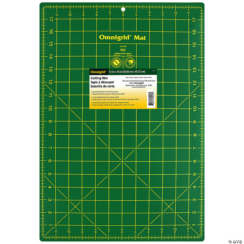 Omnigrid Cutting Mat 12x18 Green With Grid