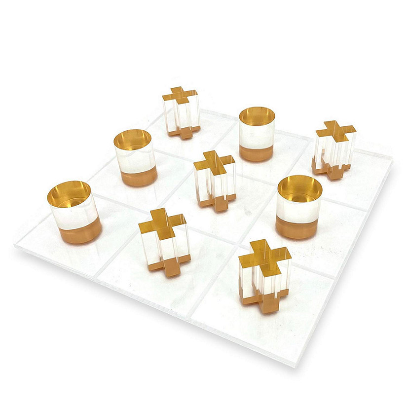 OnDisplay 3D Luxe Acrylic Tic Tac Toe Set (Gold) Image