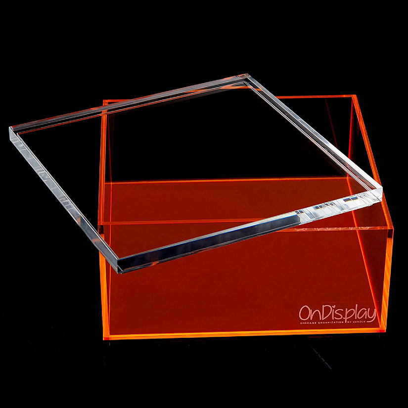 OnDisplay Electric Neon Luxe Clear Acrylic Storage Treasure Box - Large Image