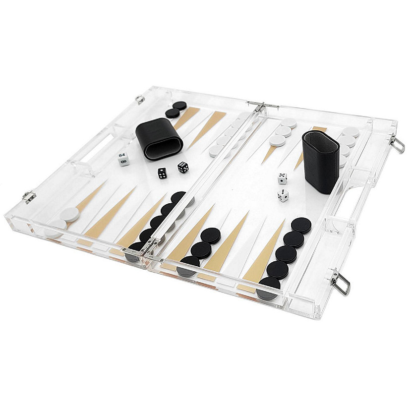 OnDisplay Luxe Acrylic Backgammon Set (Gold) Image