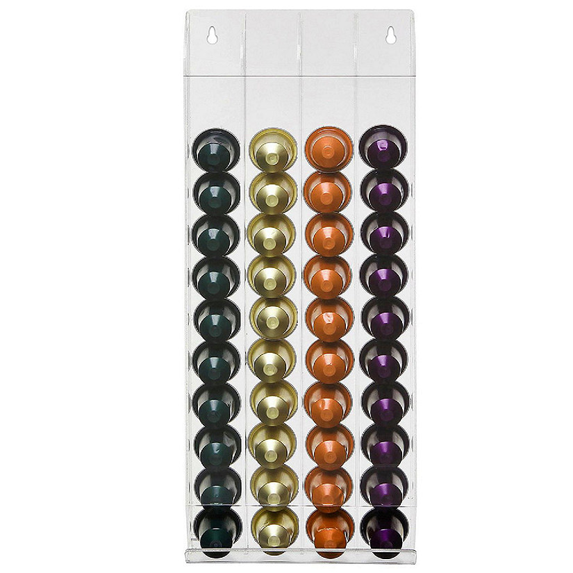 OnDisplay Wall Mounted Acrylic Coffee Capsule/Pod Holder (Compatible for Nespresso Pods) Image