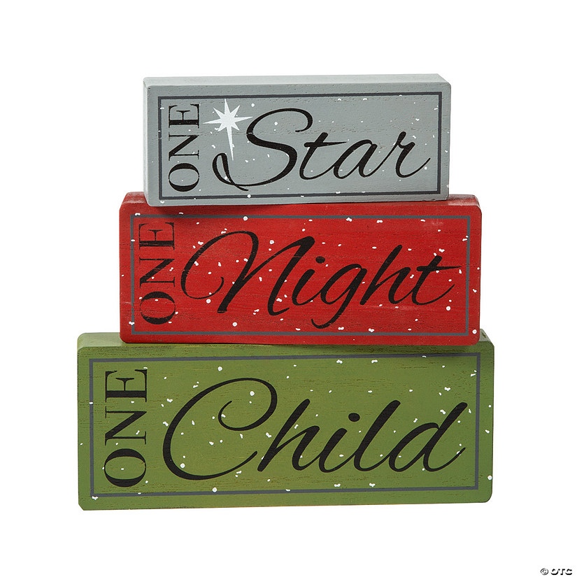 One Child One Night Stacked Signs Image