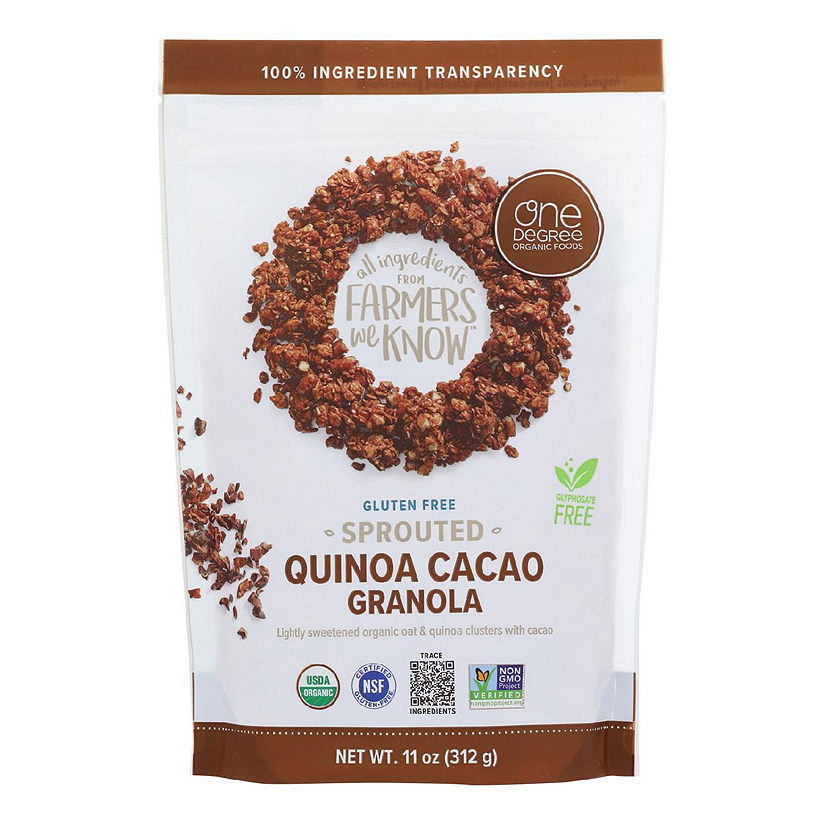 One Degree Organic Foods Quinoa Cacao Granola - Sprouted Oat - Case of ...
