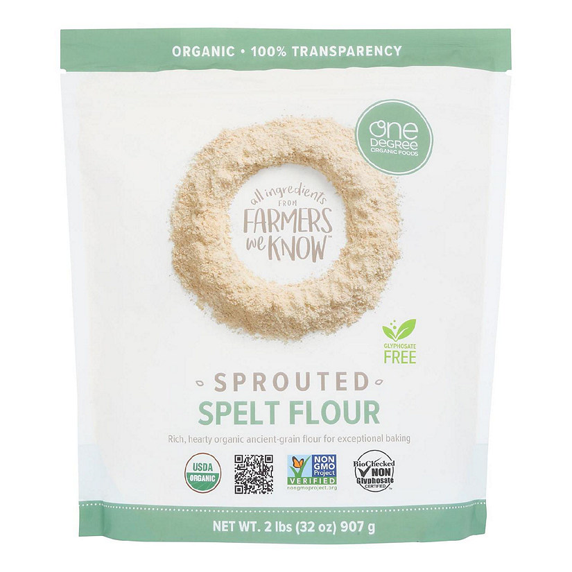 One Degree Organic Foods Sprouted Spelt Flour - Organic - Case of 6 - 32 oz. Image