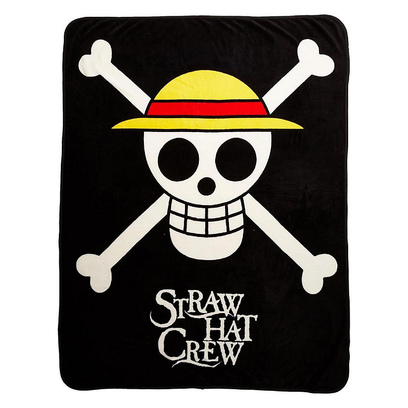 One Piece Straw Hat Pirates 22 x 17 Inch Skull Logo Blanket Image