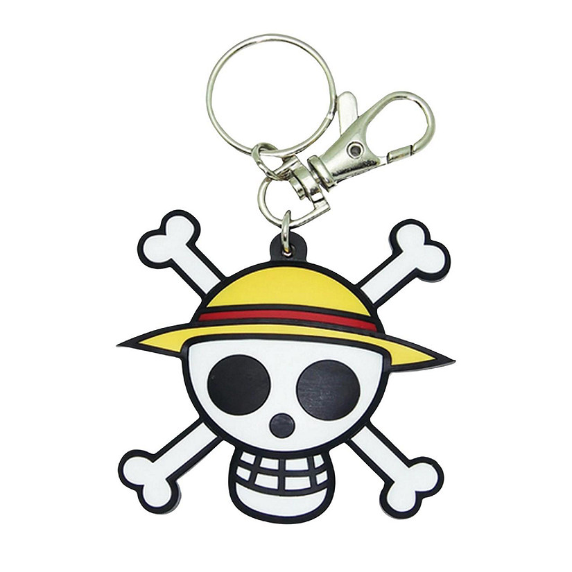 One Piece Straw Hat Pirates Skull PVC Keychain Image