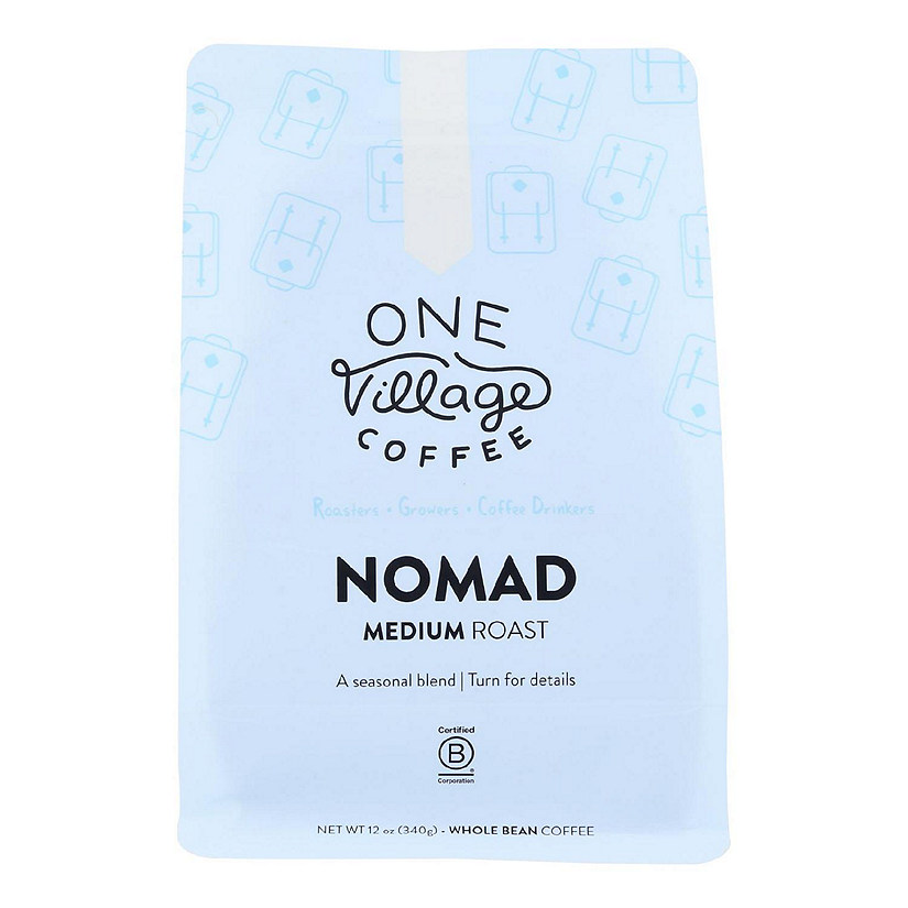 One Village Coffee - Coffee Nomad Medium Whole Bean - Case of 6-12 OZ Image