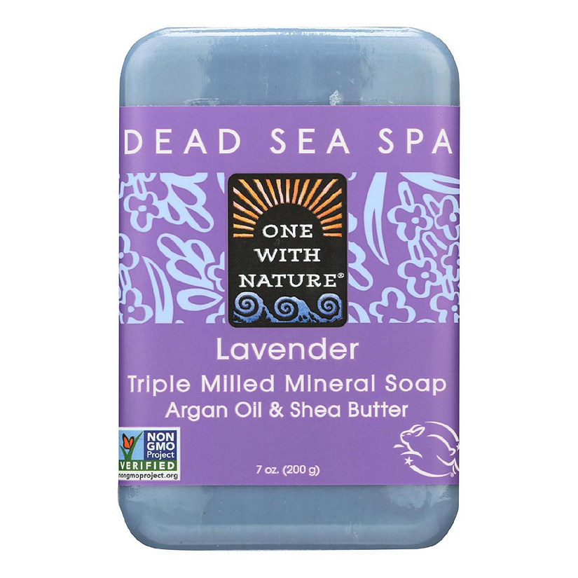One With Nature Dead Sea Mineral Soap Lavender - 7 oz Image