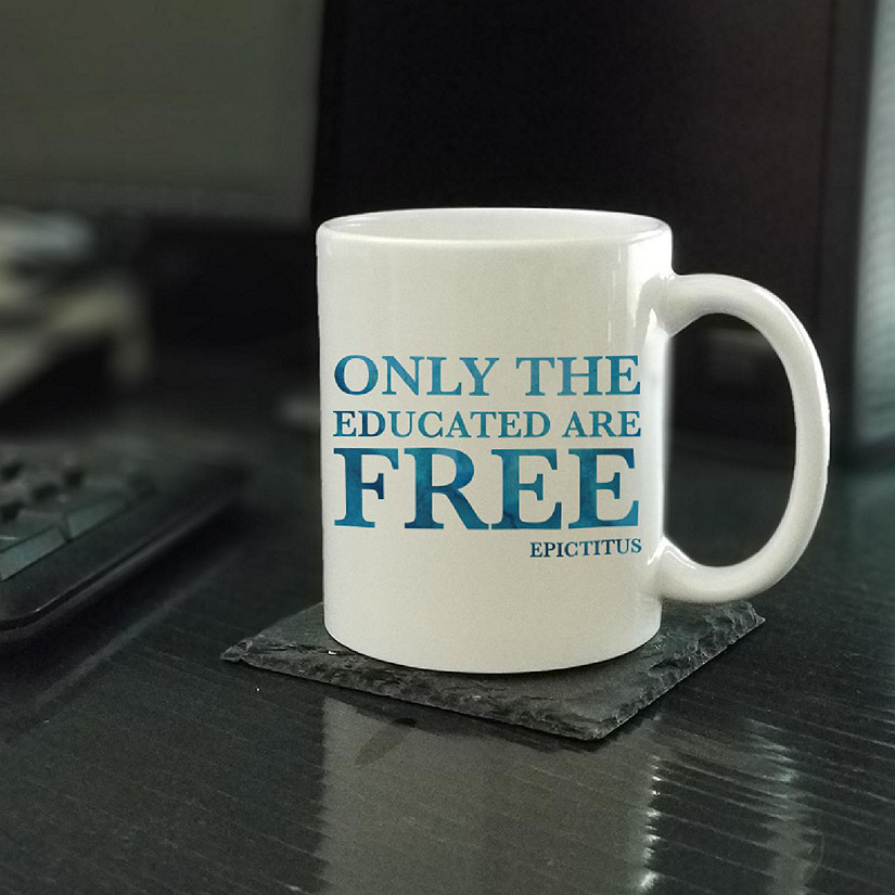 Only the Educated Are Free Ceramic Mug Image
