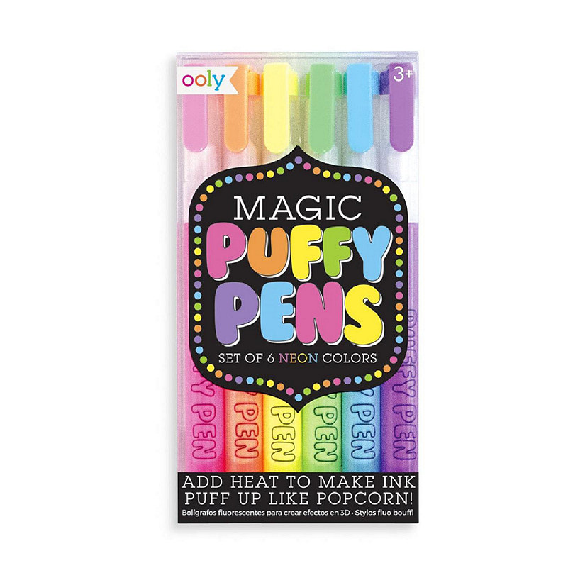 OOLY Magic Neon Puffy Pens - Set of 6 Image