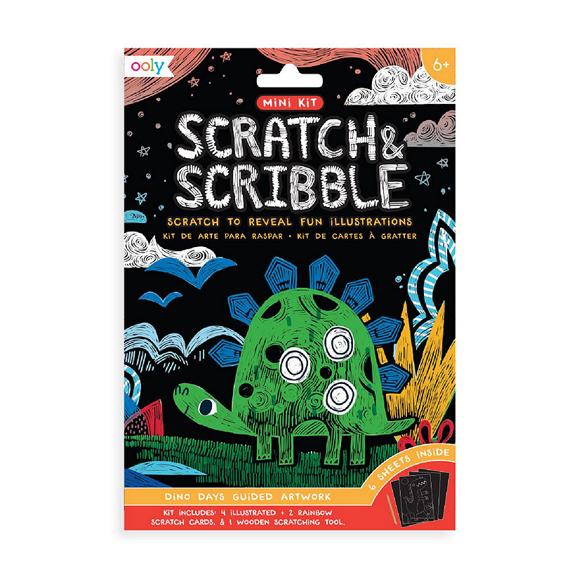 OOLY Mini Scratch &amp; Scribble Art Kit: Dino. Days Image