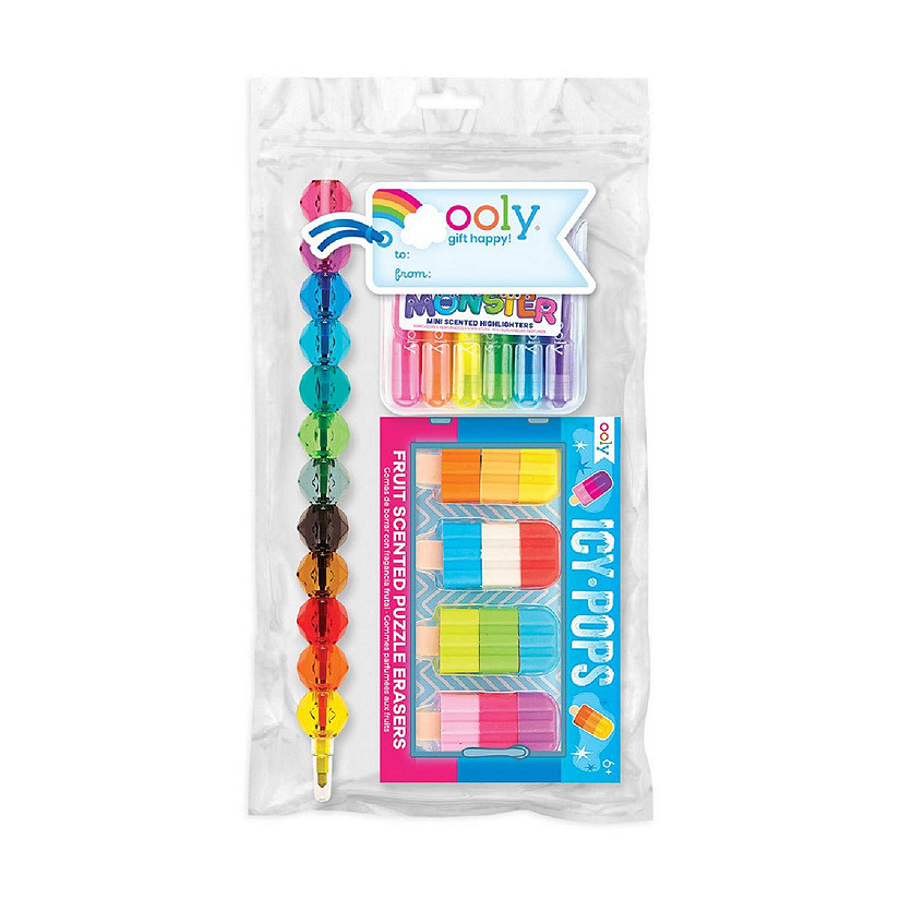 OOLY Rainbow Desk Pals Happy Pack Image