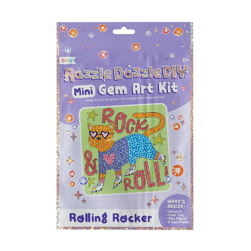 OOLY Razzle Dazzle D.I.Y. Mini Gem Art Kit: Rolling Rocker Image