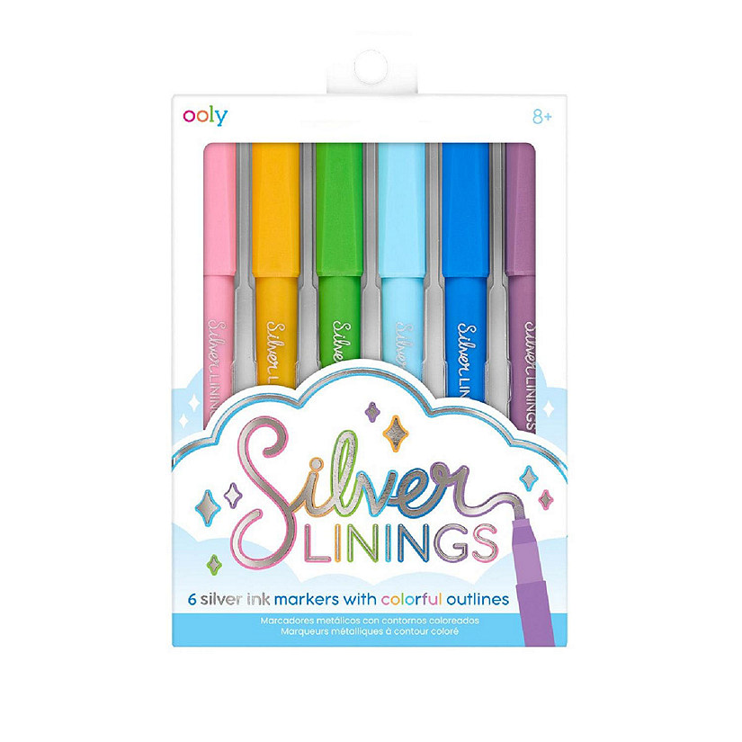 OOLY Silver Linings Outline Markers - Set of 6 Image