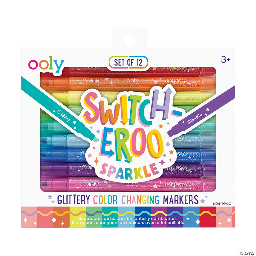 OOLY Switch-Eroo Sparkle Glittery Color-Changing Markers Image