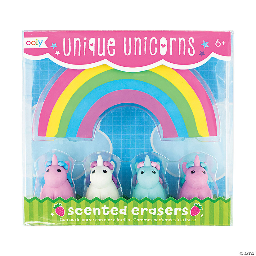 Ooly Unique Unicorn Strawberry Scented Erasers Image