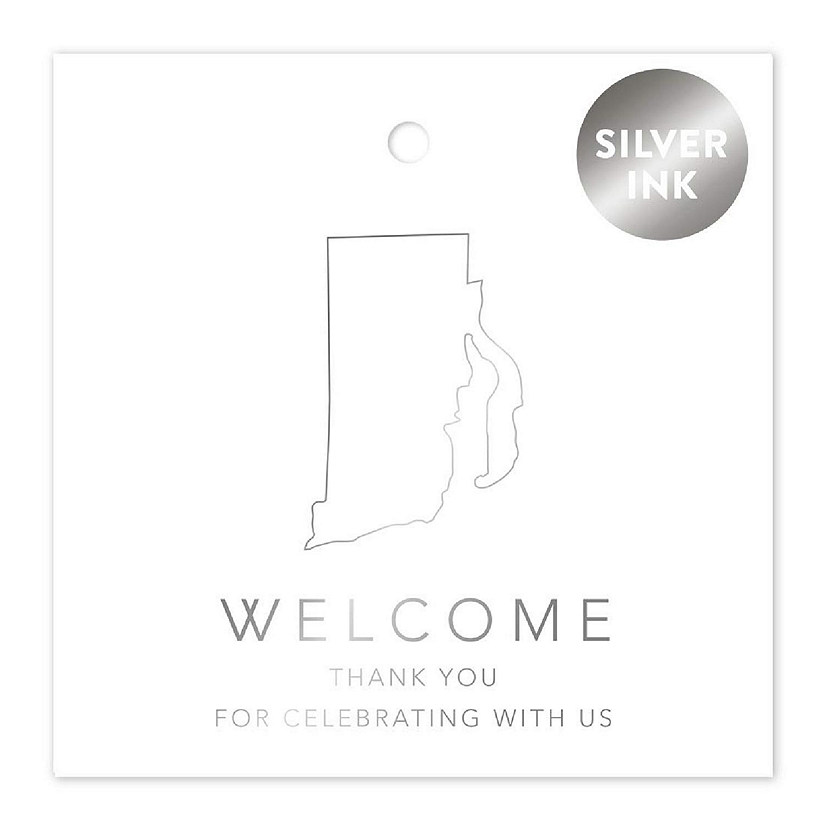 OOT Rhode Island Wedding Bag Tag Silver Image