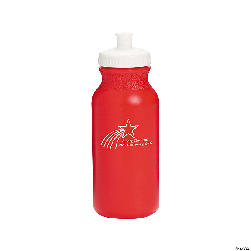 Opaque Shooting Star Personalized Water Bottles - 20 oz. - 50 Ct. Image