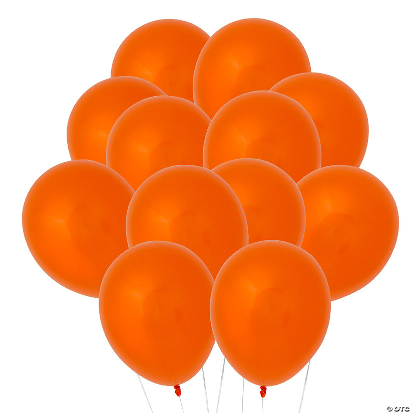 Orange 9" Latex Balloons - 24 Pc. Image