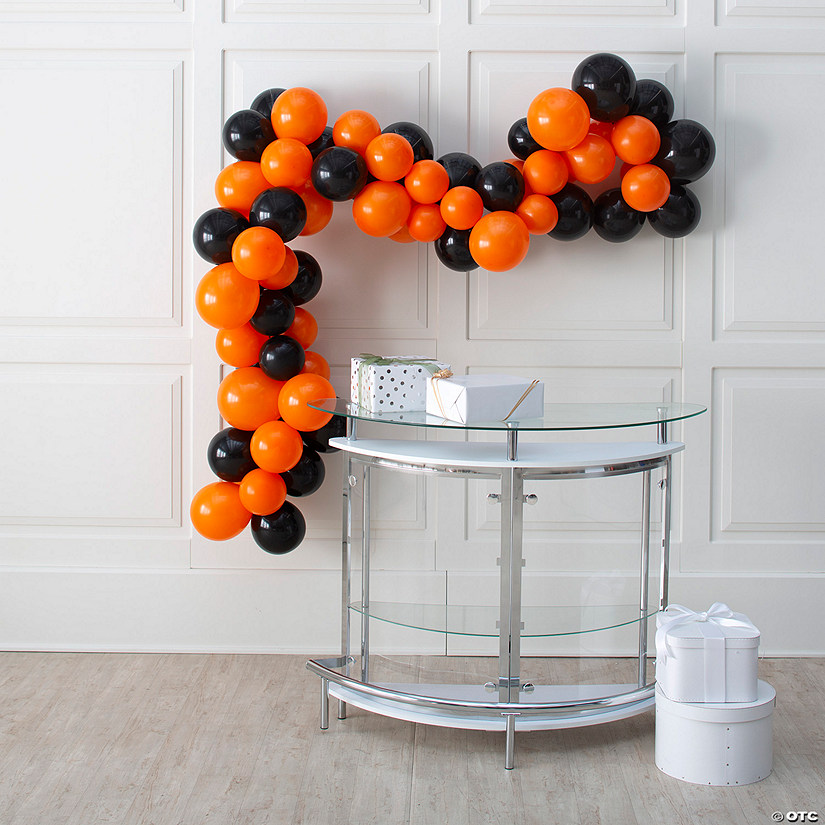 Orange & Black Latex Balloon Garland Kit - 291 Pc. Image