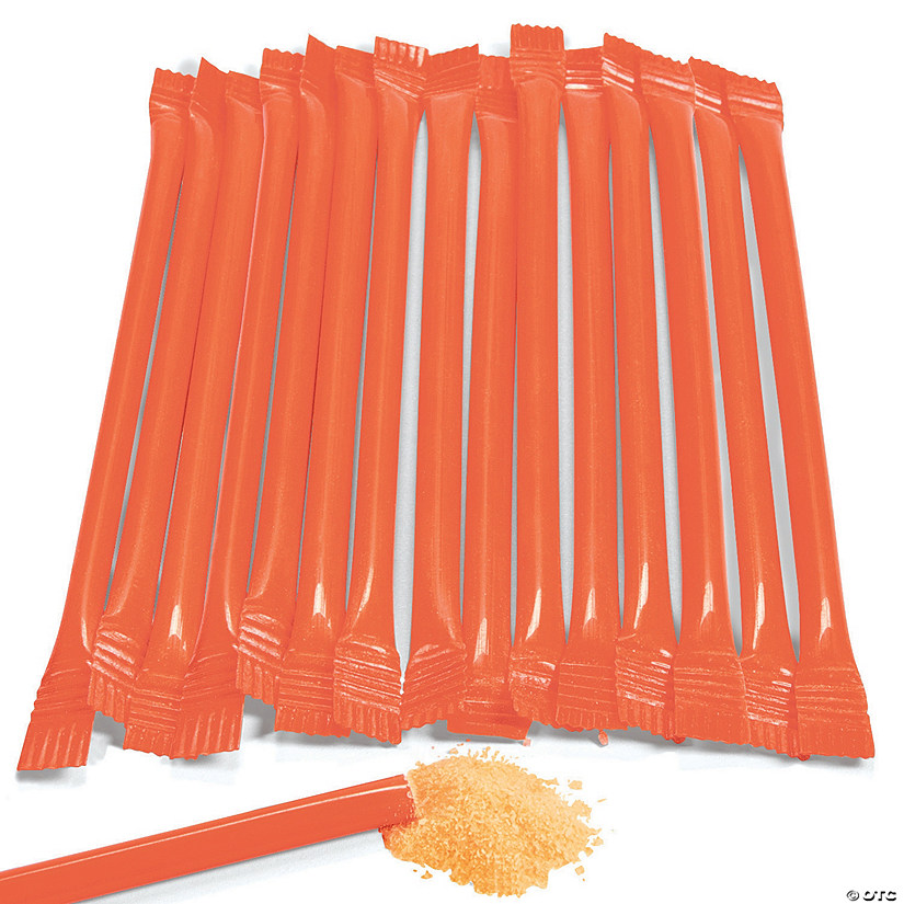 Orange Candy-Filled Straws - 240 Pc. Image