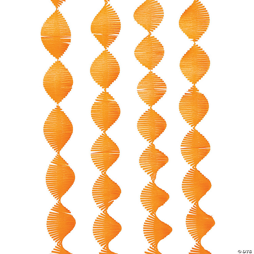 Orange Fringe Paper Streamer Image