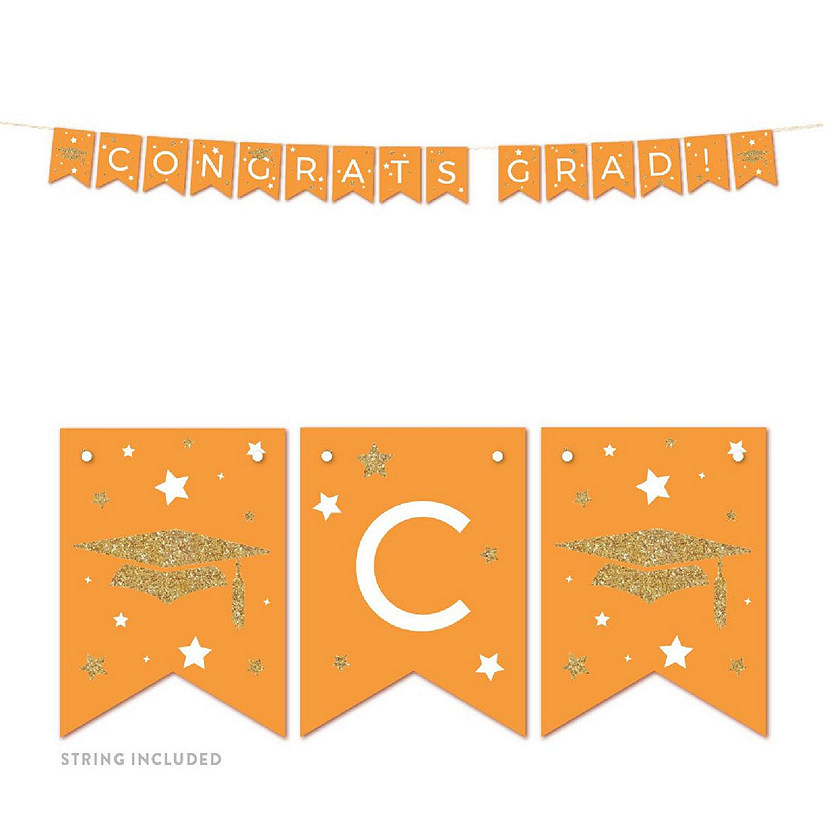 Orange Gold Congrats Grad 5ft Image