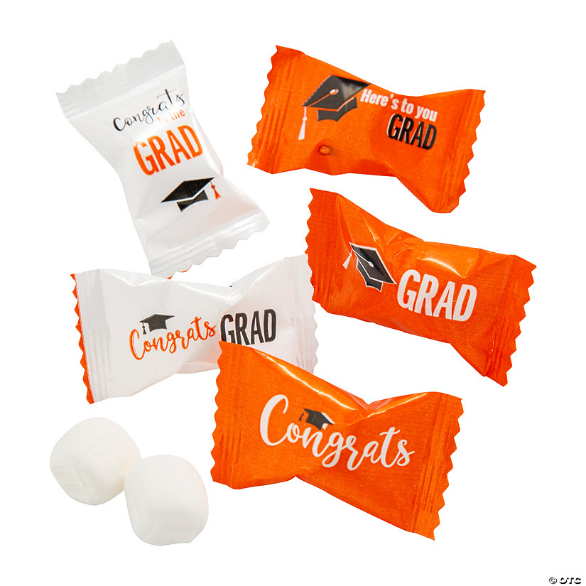 Orange Graduation Buttermints - 108 Pc. Image