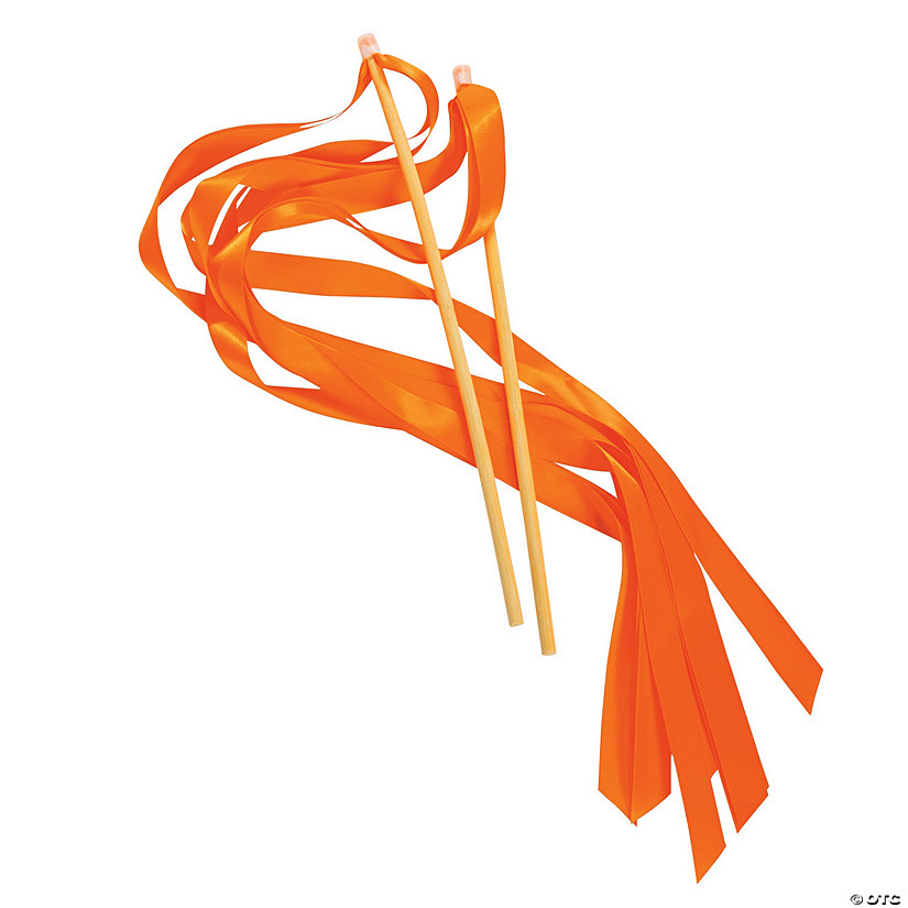 Orange Ribbon Wands - 24 Pc. Image
