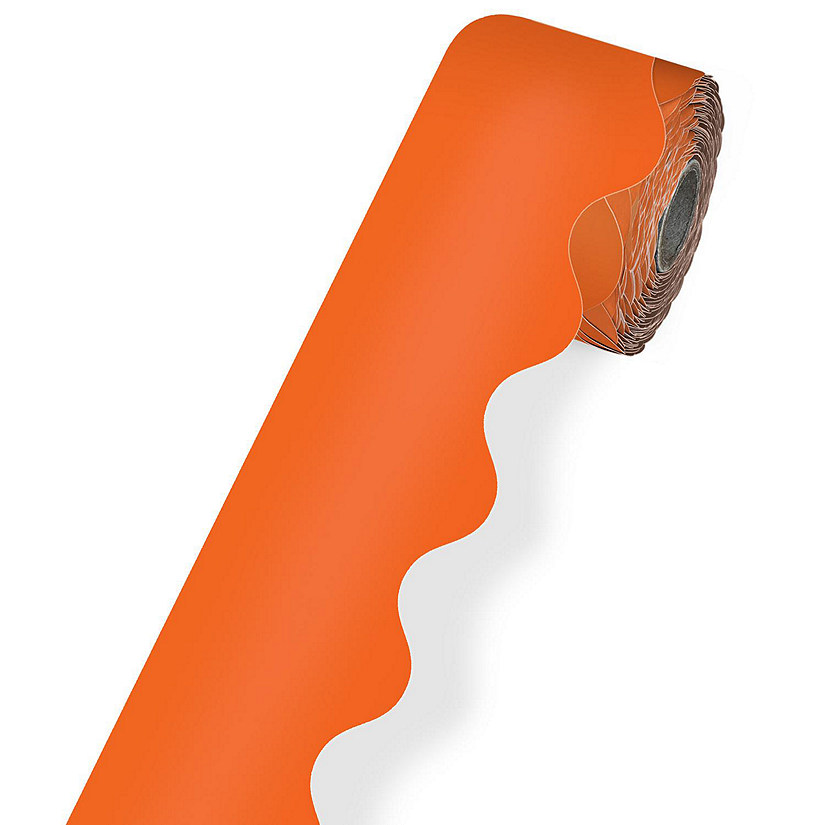 Orange Rolled Scalloped Bulletin Board Borders Image