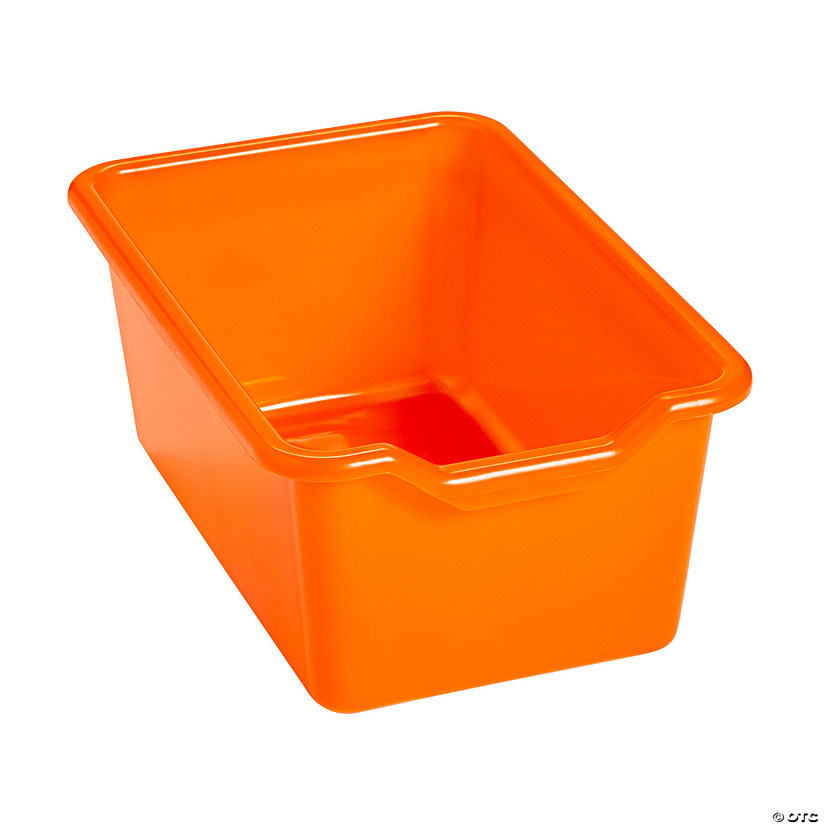 Orange Scoop-Front Storage Bins - 10 Pc. Image