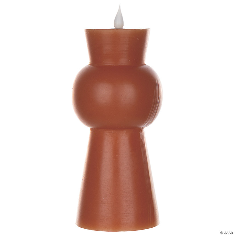Orange SimpluProper Led Designer Candle W/4 And 8 Hr Timer (Set Of 2) 3.5" X 7.5"H WaProper/Plastic Image