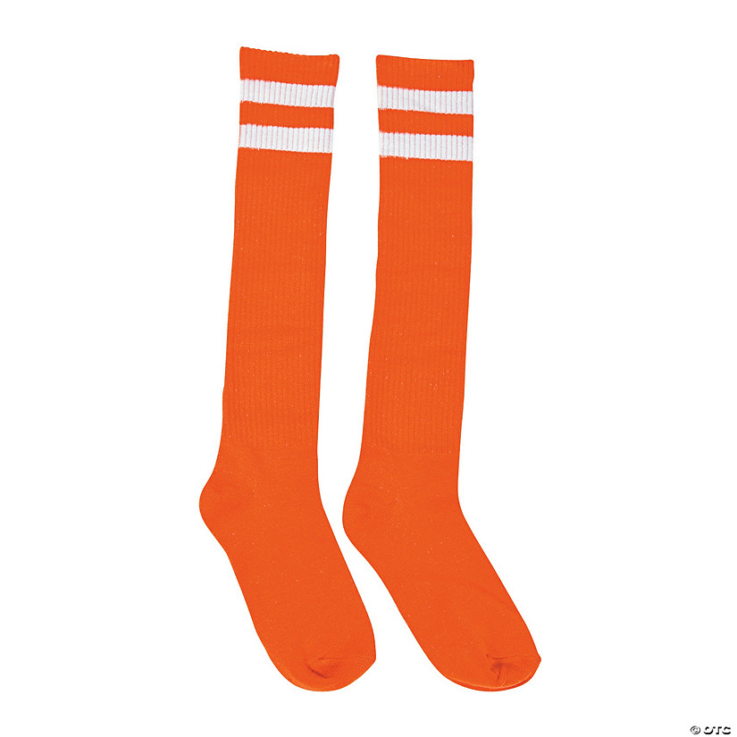 Orange Team Spirit Knee-High Socks | Oriental Trading