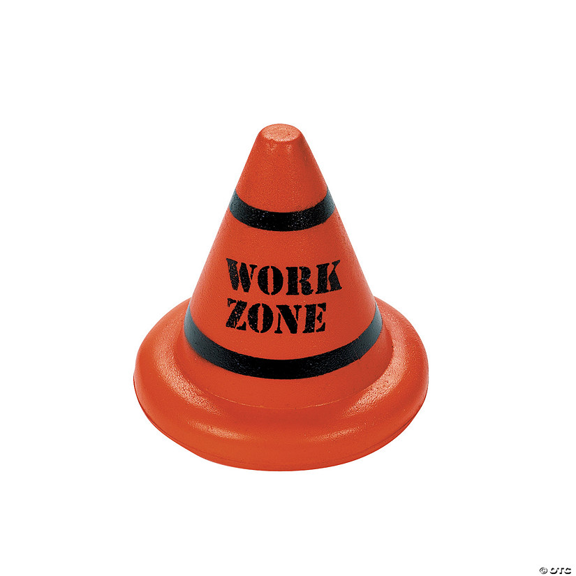 Orange Work Zone Cone Stress Toys - 12 Pc. Image