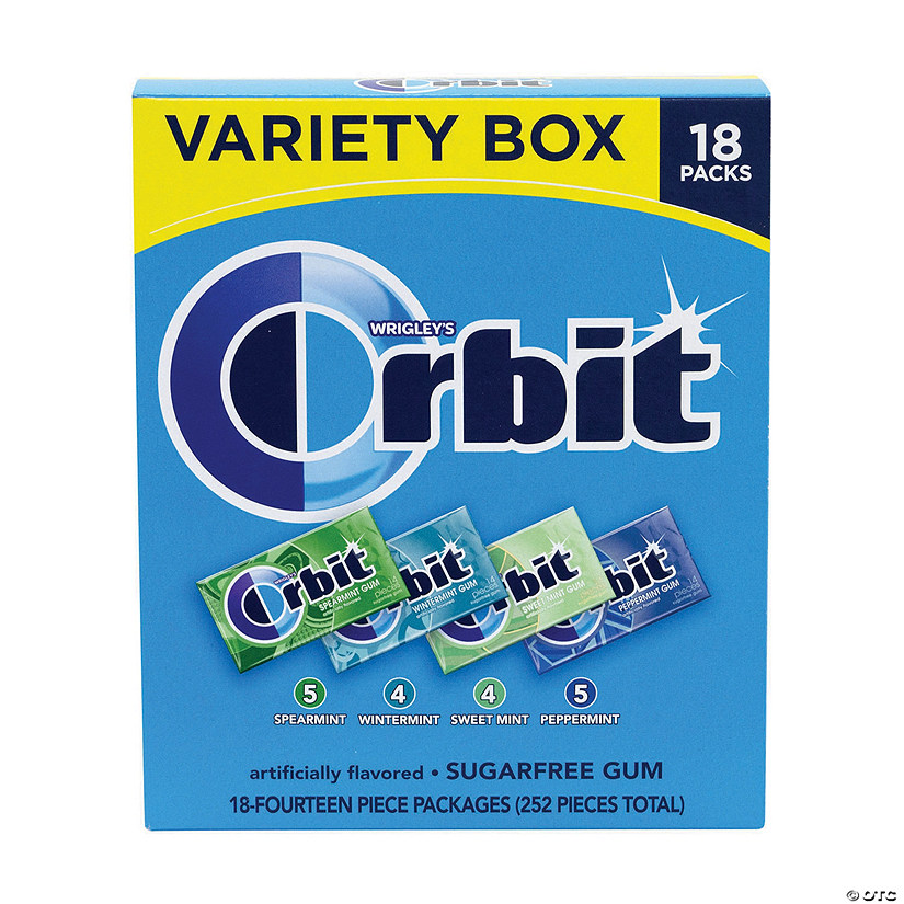 ORBIT SugarFree Gum Mint Variety Pack 18 Pack Oriental Trading